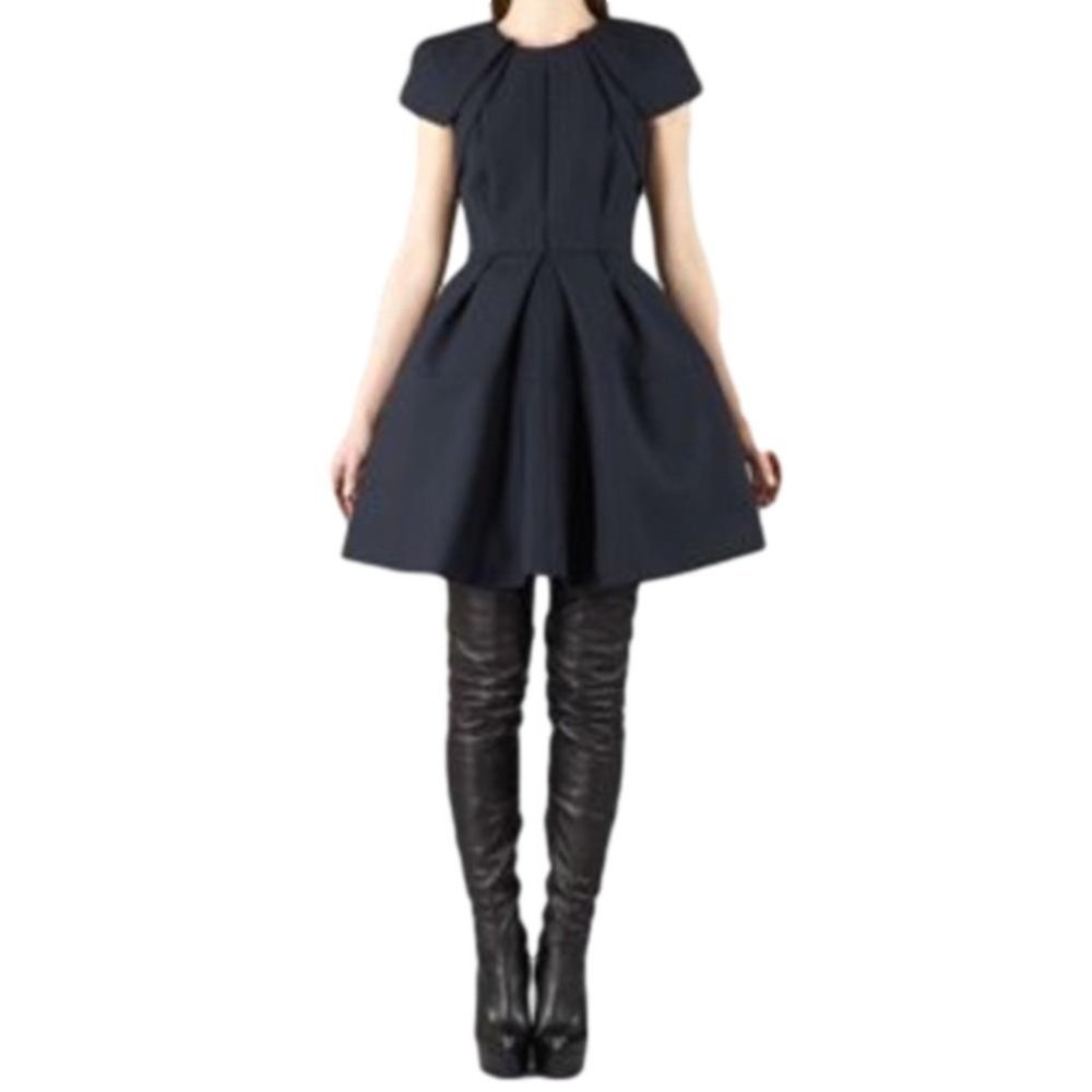 Dice Kayek Black Fit & Flare Cap Sleeves & Pockets *RARE* Find From Paris NEW